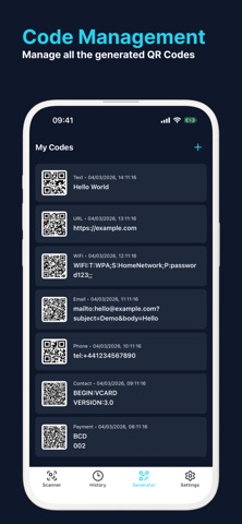 Scannio: QR Code Generator screenshot