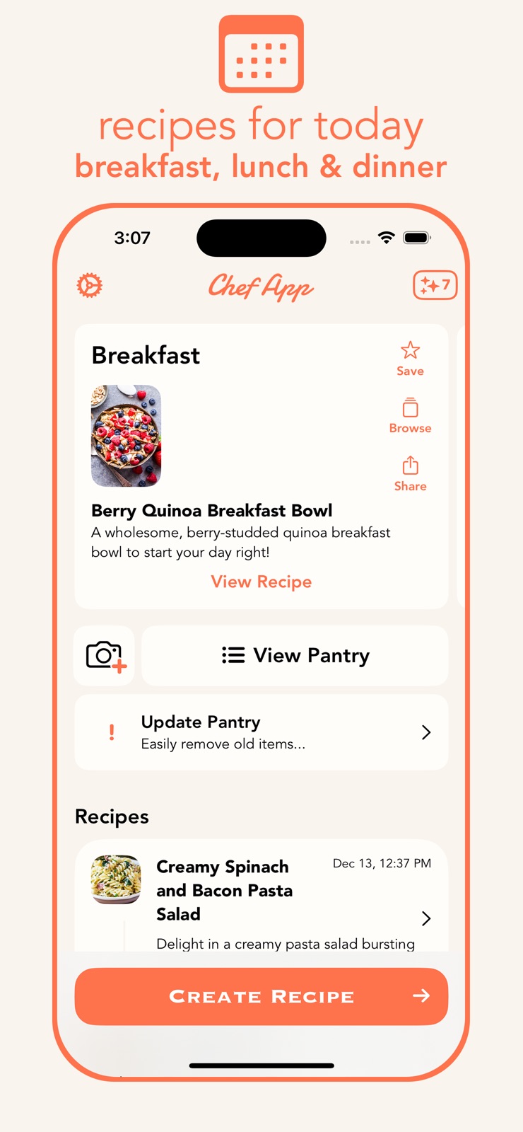 ChefApp - AI Recipe Creator iphone screenshot 3