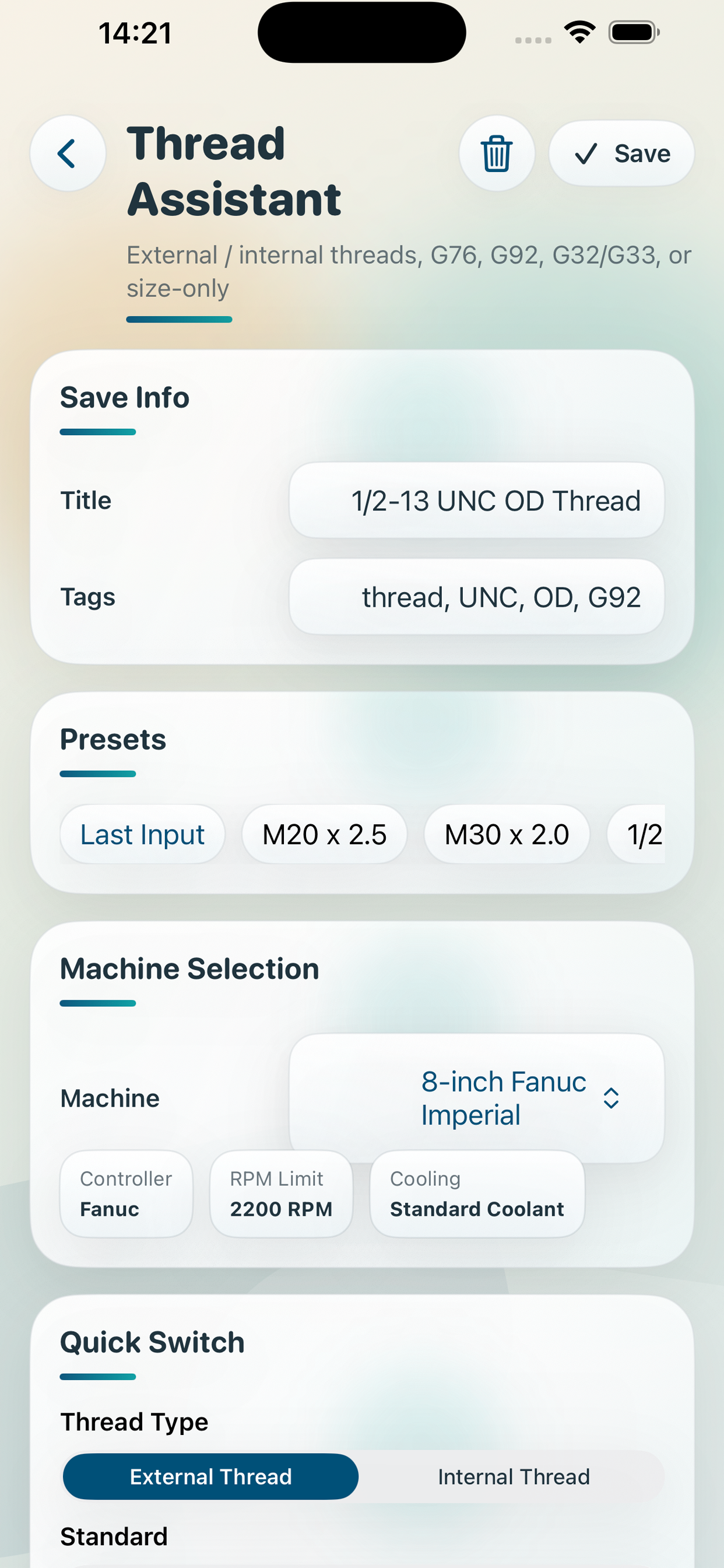 CNC Lathe Assistant screenshot 4