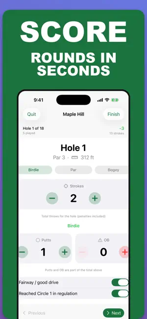 Disc Golf Scorecard & Stats screenshot 3