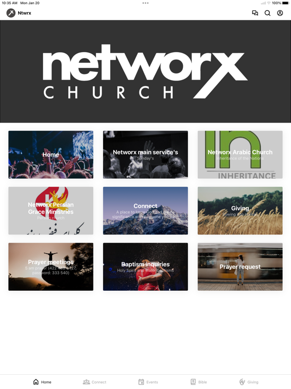 Networx Church, INC iPad screenshot