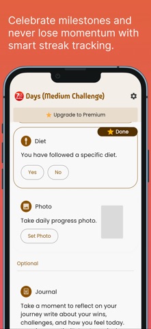 75 Medium Challenge Tracker screenshot