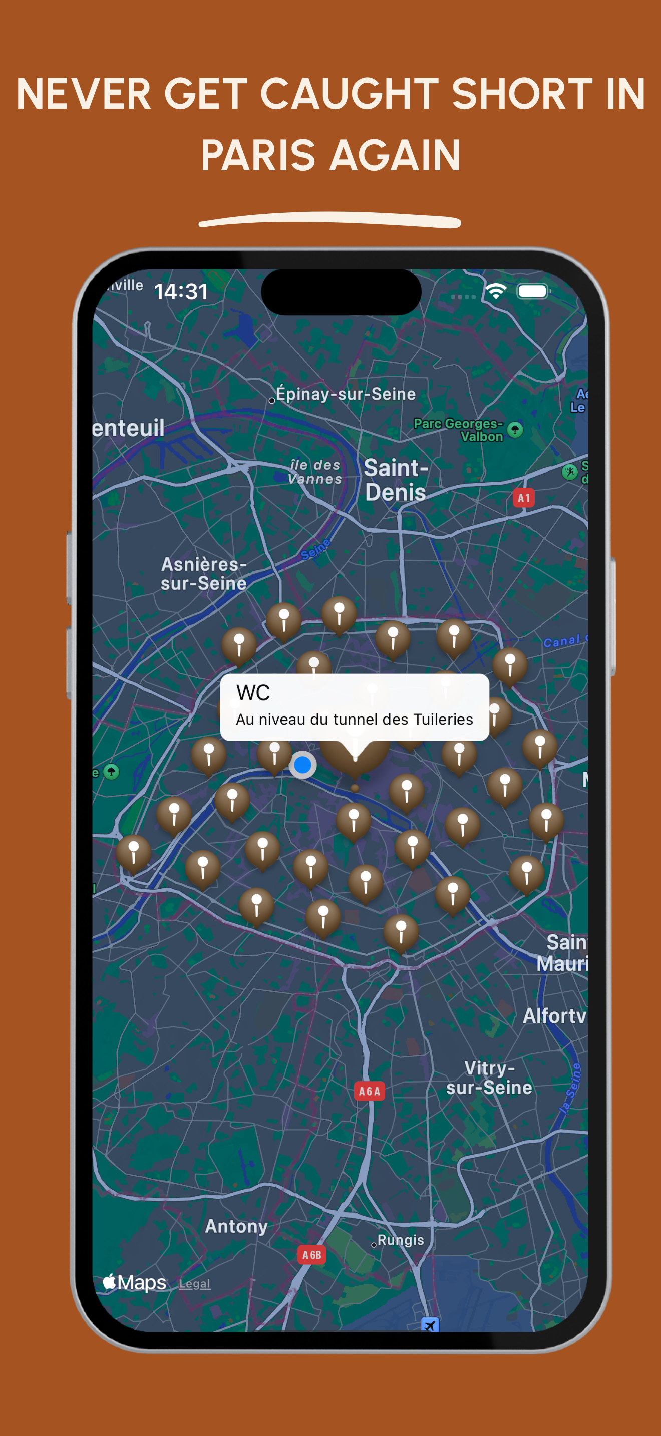 Paris Toilet Finder WC Locator