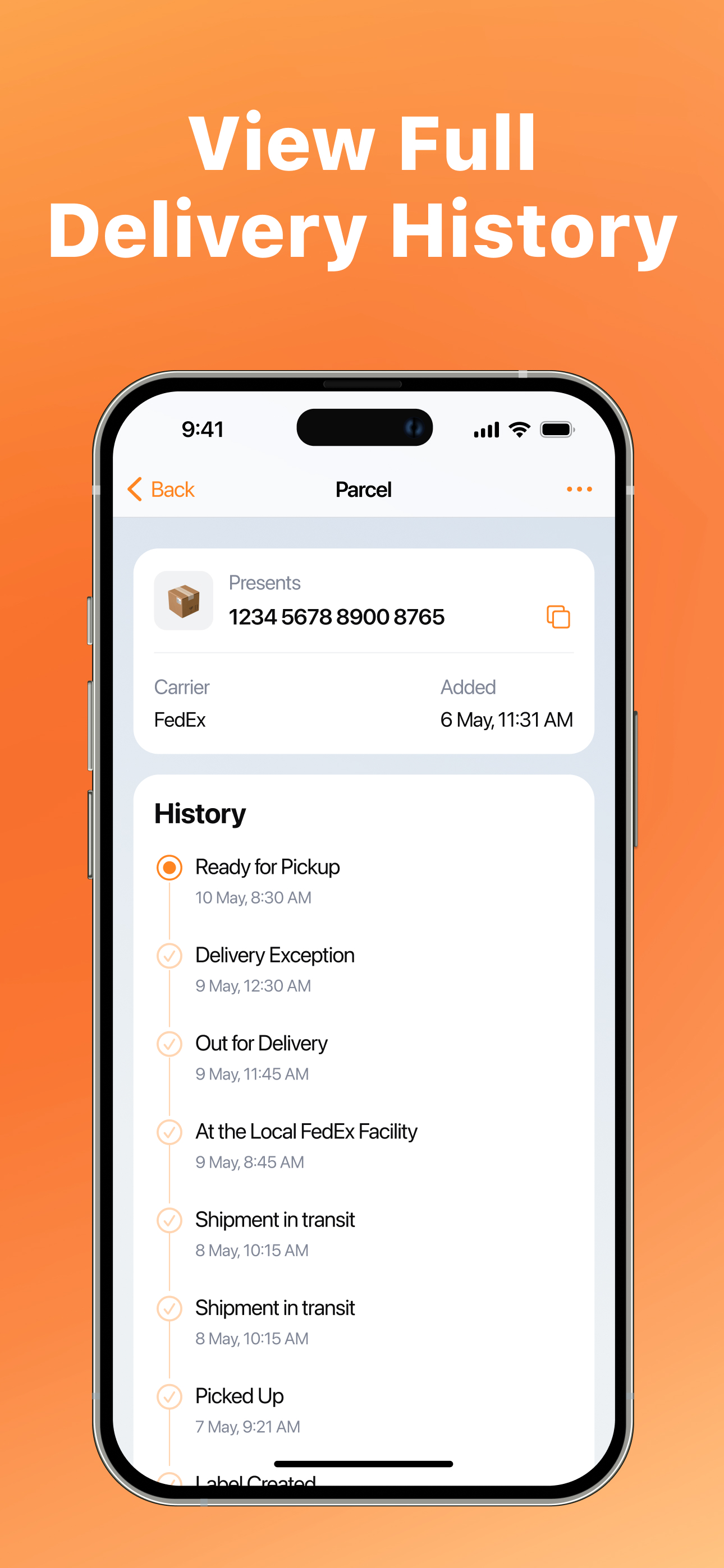 Tracko: Package Tracking App