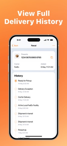 Package Tracker – Tracko app screenshot