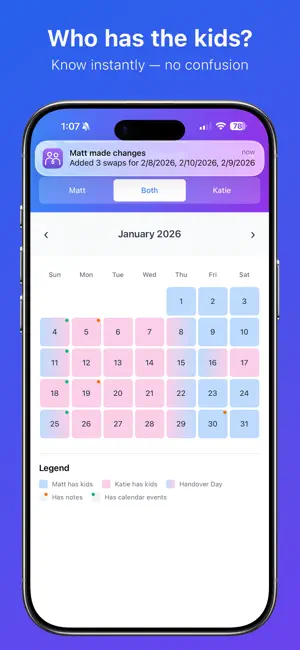 Blended: Co-Parent Calendar screenshot 1