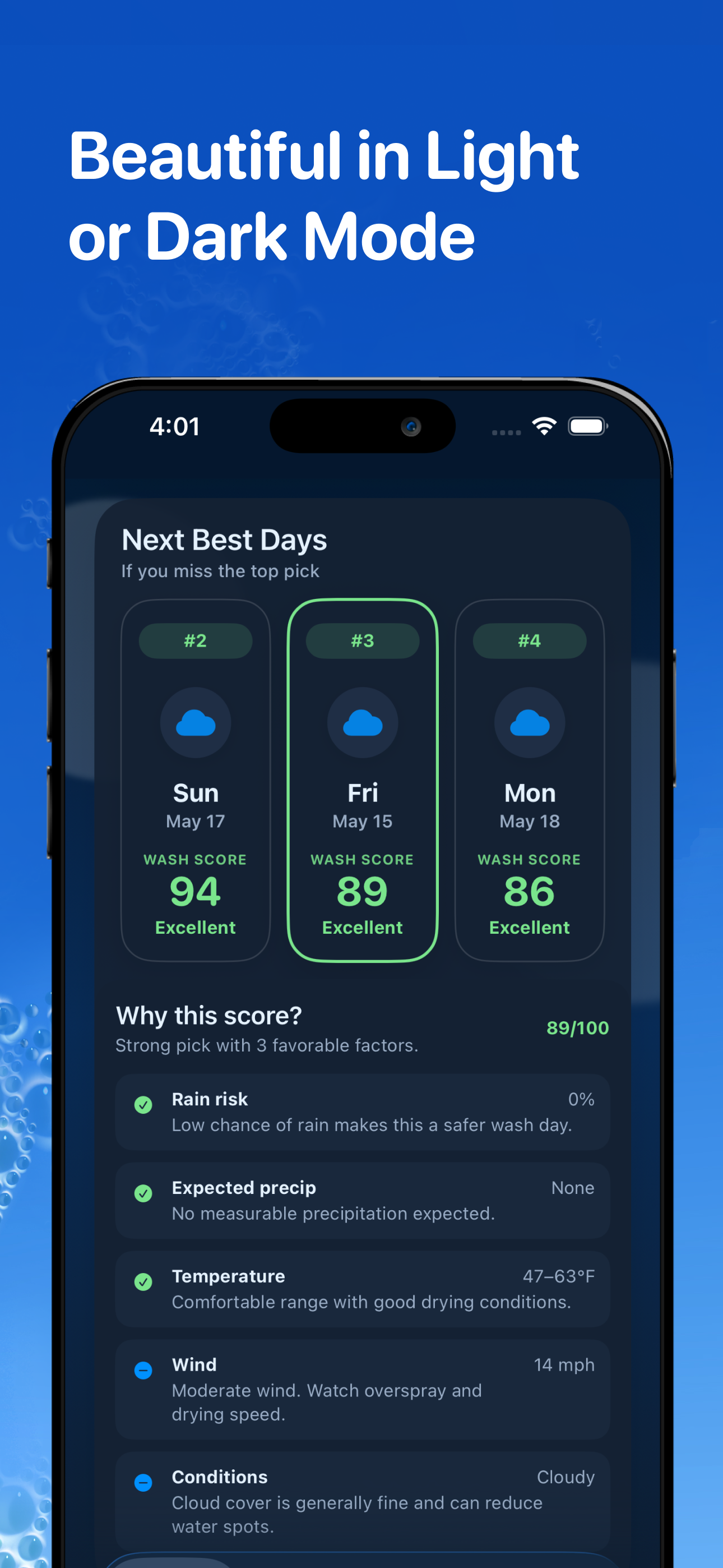WashScore: Car Wash Forecast screenshot 9