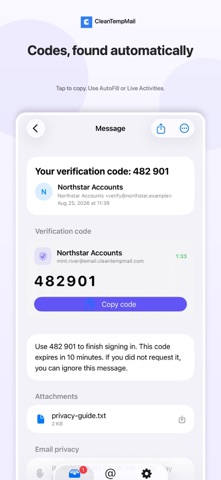 CleanTempMail Screenshot 2 of 5