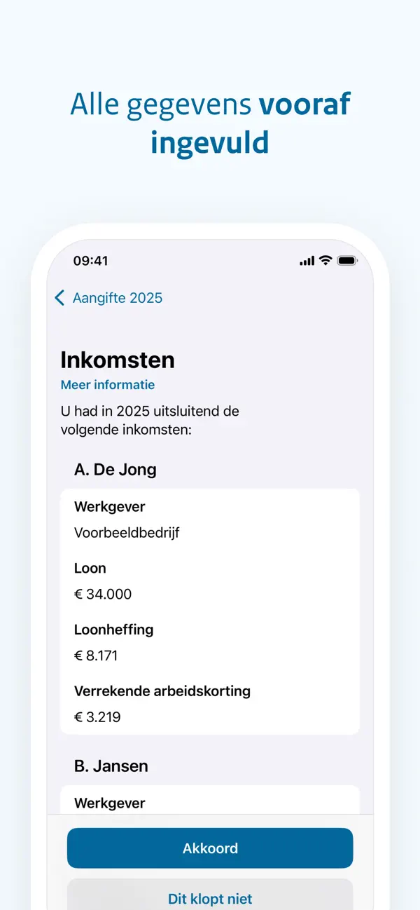 Screenshot #3 pour Aangifte Inkomstenbelasting