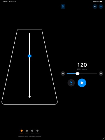 Metronome - Pendulum iPad screenshot