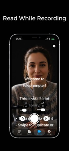 Teleprompter: Pro For Videos iPhone screenshot
