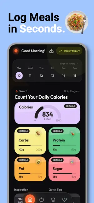 Swap: AI Meal Tracker! screenshot 3