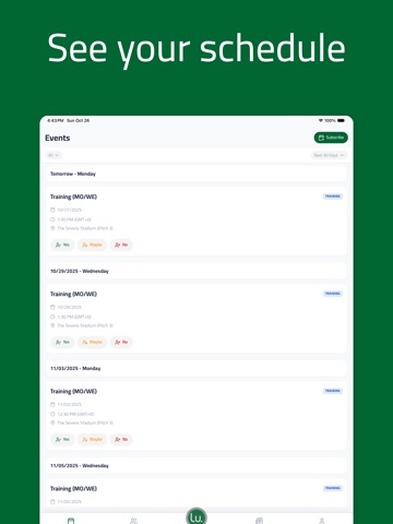 Ludott: Sports Team Management iPad screenshot 2