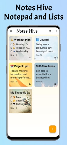 Notes Hive - Notepad & Lists iPhone screenshot