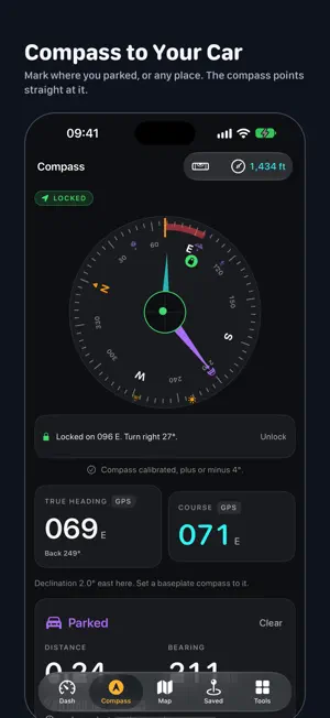 GPS Speedometer Compass - Vane screenshot 2