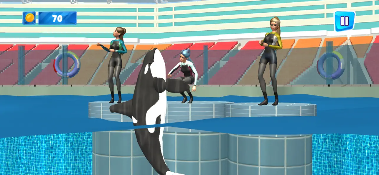 Screenshot #1 pour Dolphin Oasis Park Show Game
