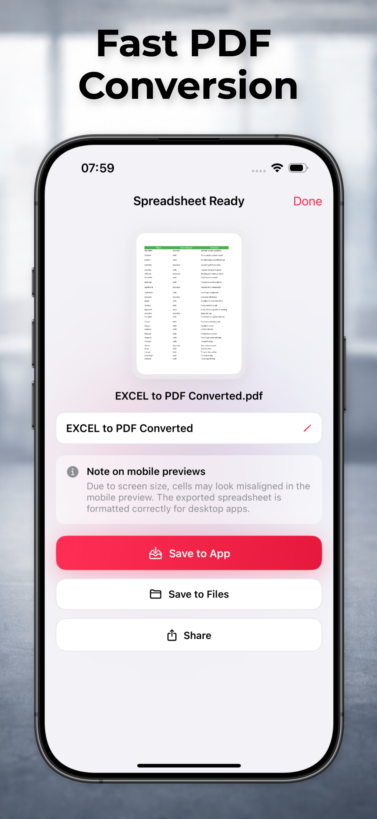Excel to PDF File Converter screenshot 2