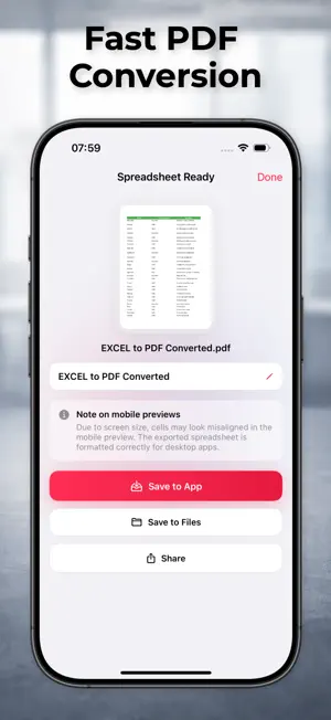 Excel to PDF File Converter screenshot 2