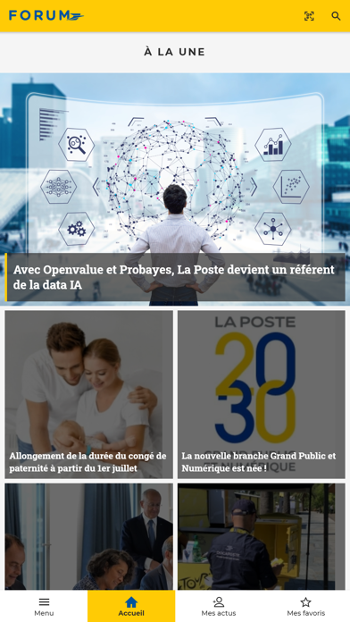 Forum, l'actu de La Poste Screenshot