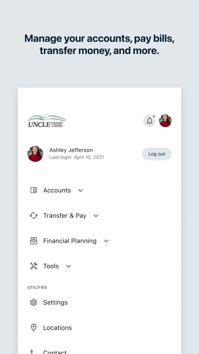 UNCLE Credit Union Mobile iPhone screenshot 4 - Finance app