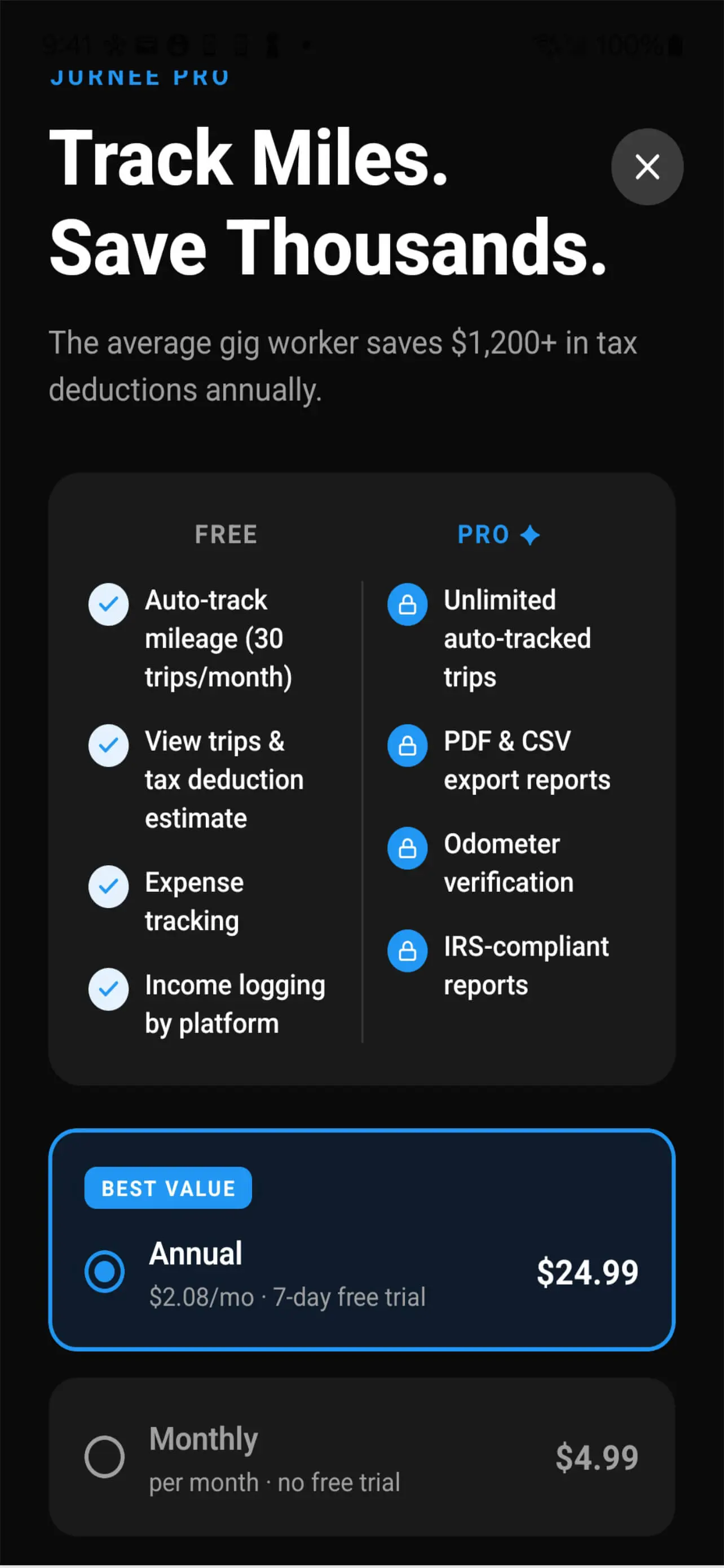 Jurnee - Mileage Tracker screenshot 10