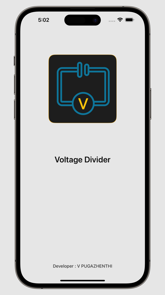 #1. Voltage Divider Calculator (iOS) By: V PUGAZHENTHI
