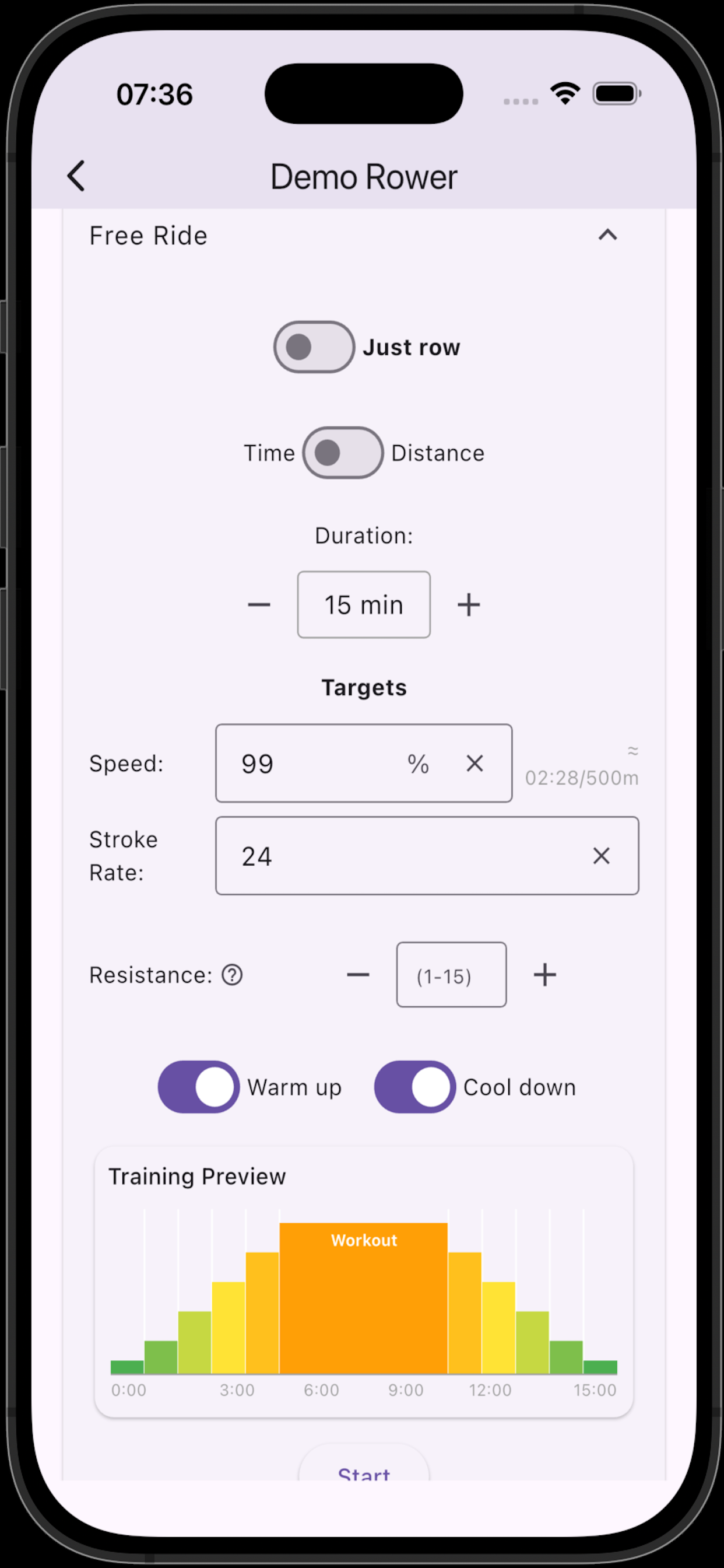 RowerTrain screenshot 4