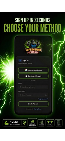 Superhuman Strength Workouts iPhone screenshot