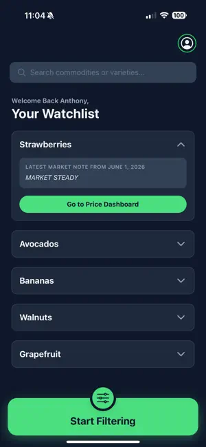 Specialty Crop Dashboard screenshot 1