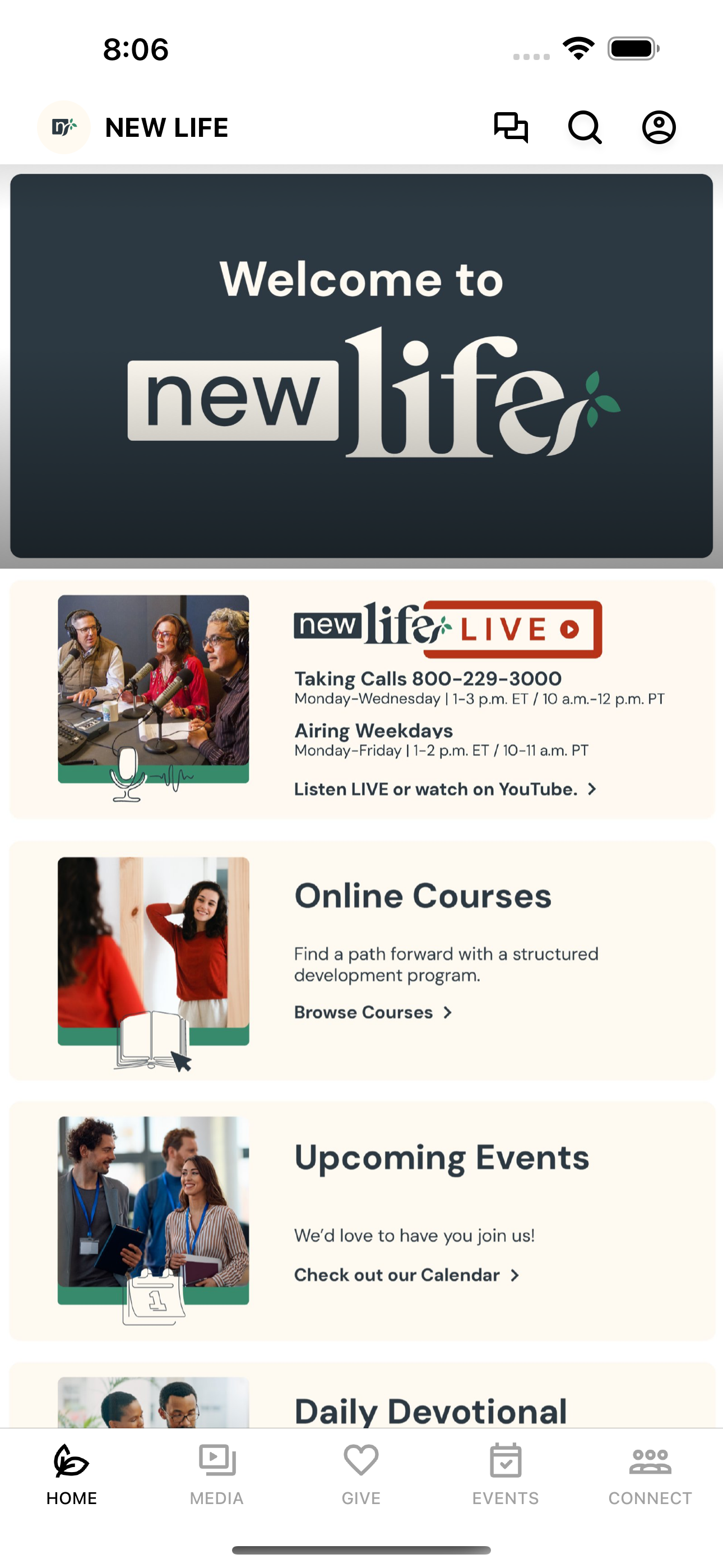 NEW LIFE MINISTRIES APP