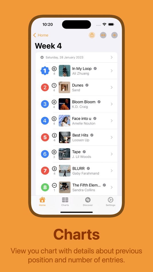 #2. Chart Your Music (iOS) 来自: Rob In der Maur