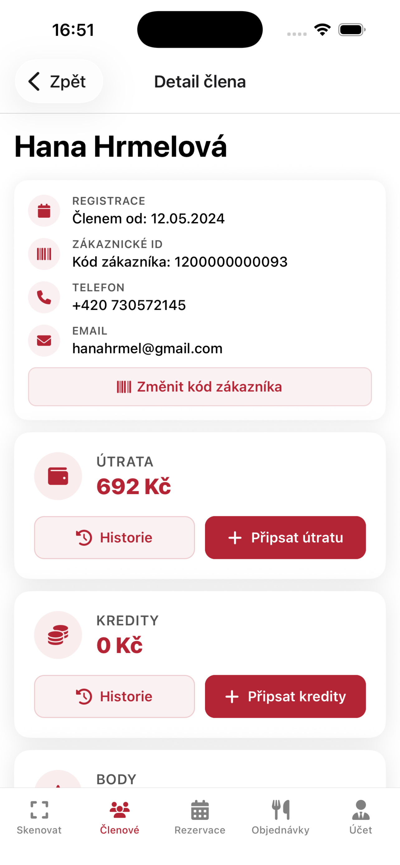 Kartička - Můj podnik