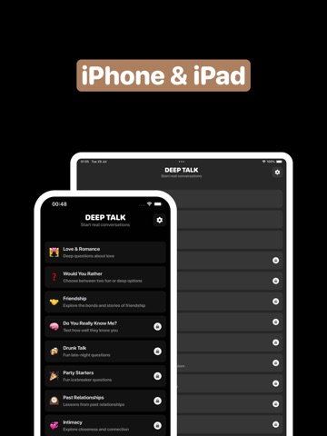 DeepTalk Questions for Couples iPad screenshot