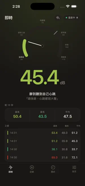 Noise Diary - Decibel Meter screenshot 1