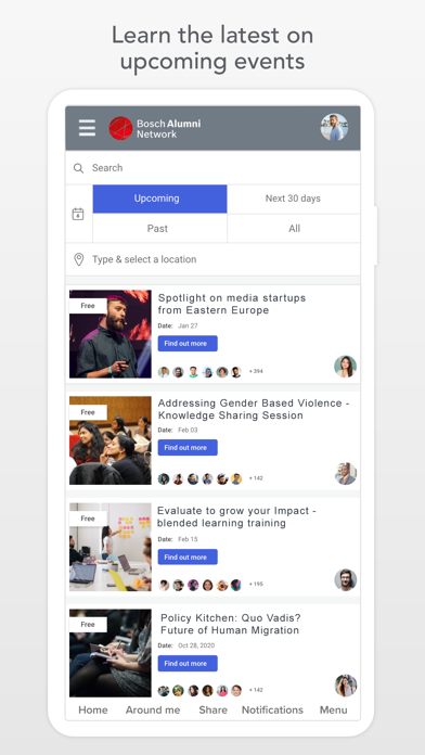 Bosch Alumni Network screenshot