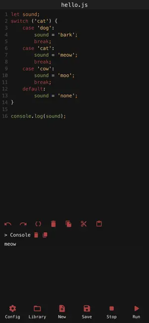 JavaScript Console Scripts iPhone screenshot 1
