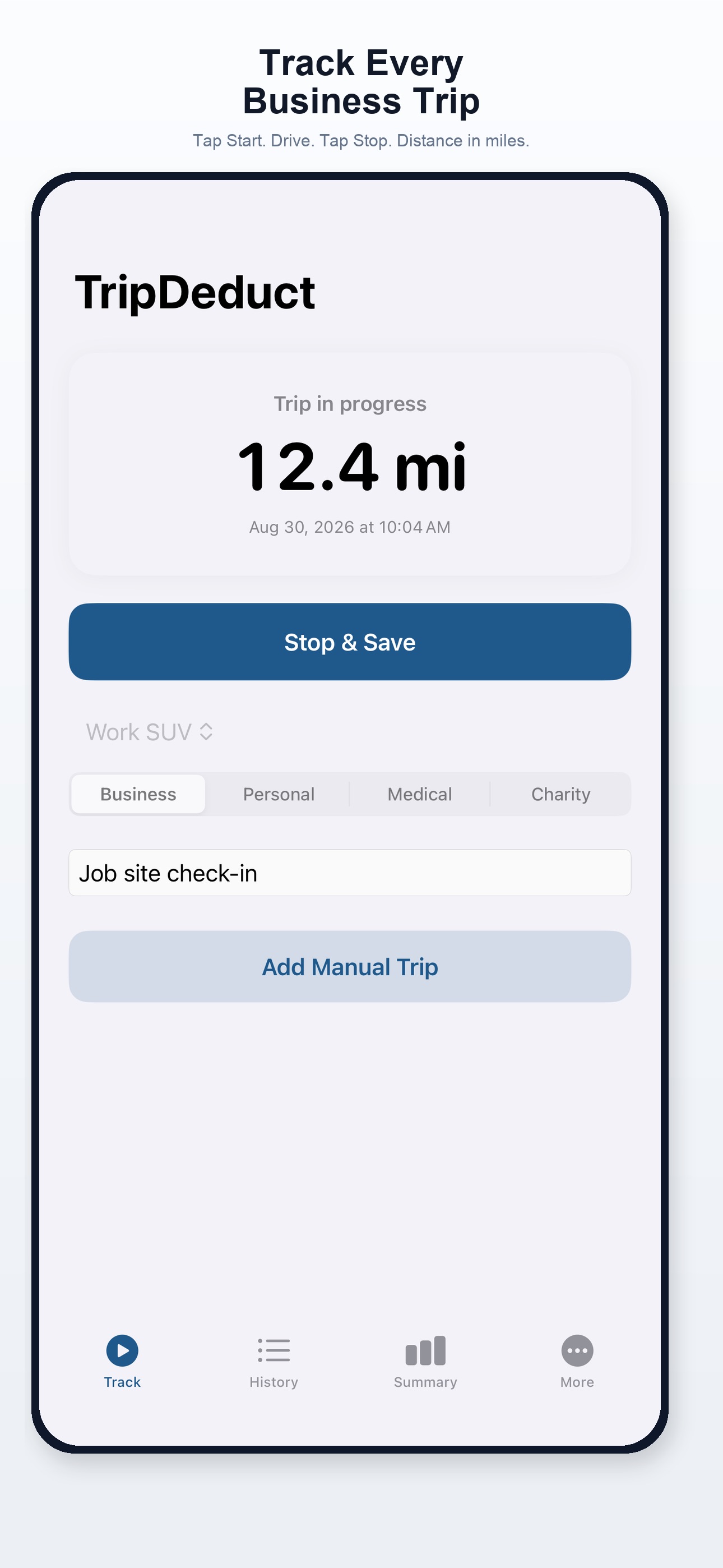 Screenshot 2 of TripDeduct: Mileage Tracker