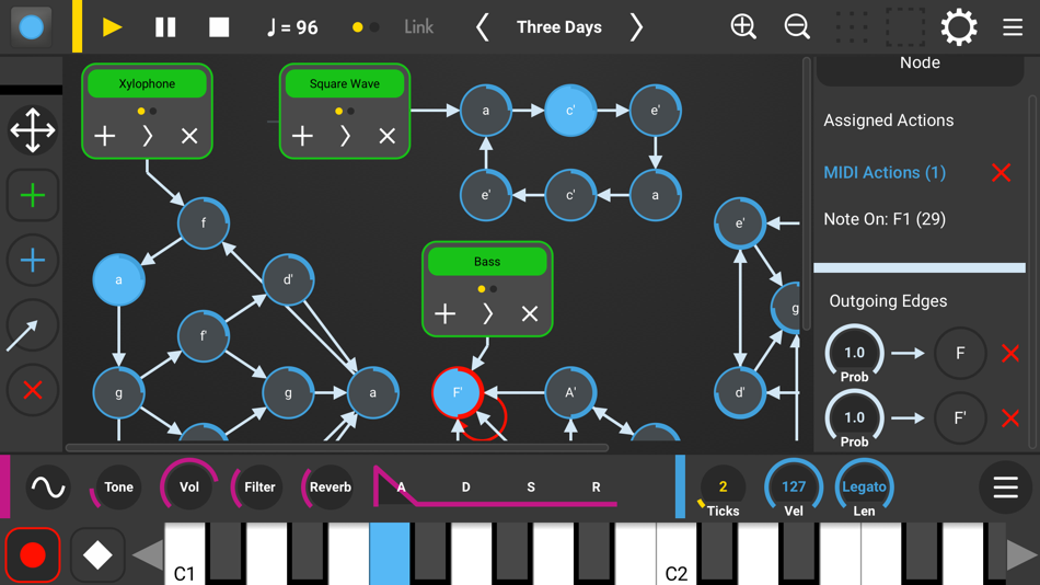 #3. Senode - Graph Sequencer (iOS) Podle: Sebastian Arnold