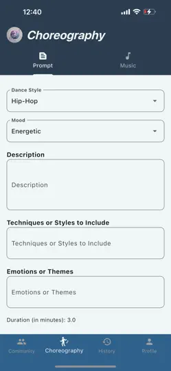Capture d'écran de Rhythmiq sur iPhone 5
