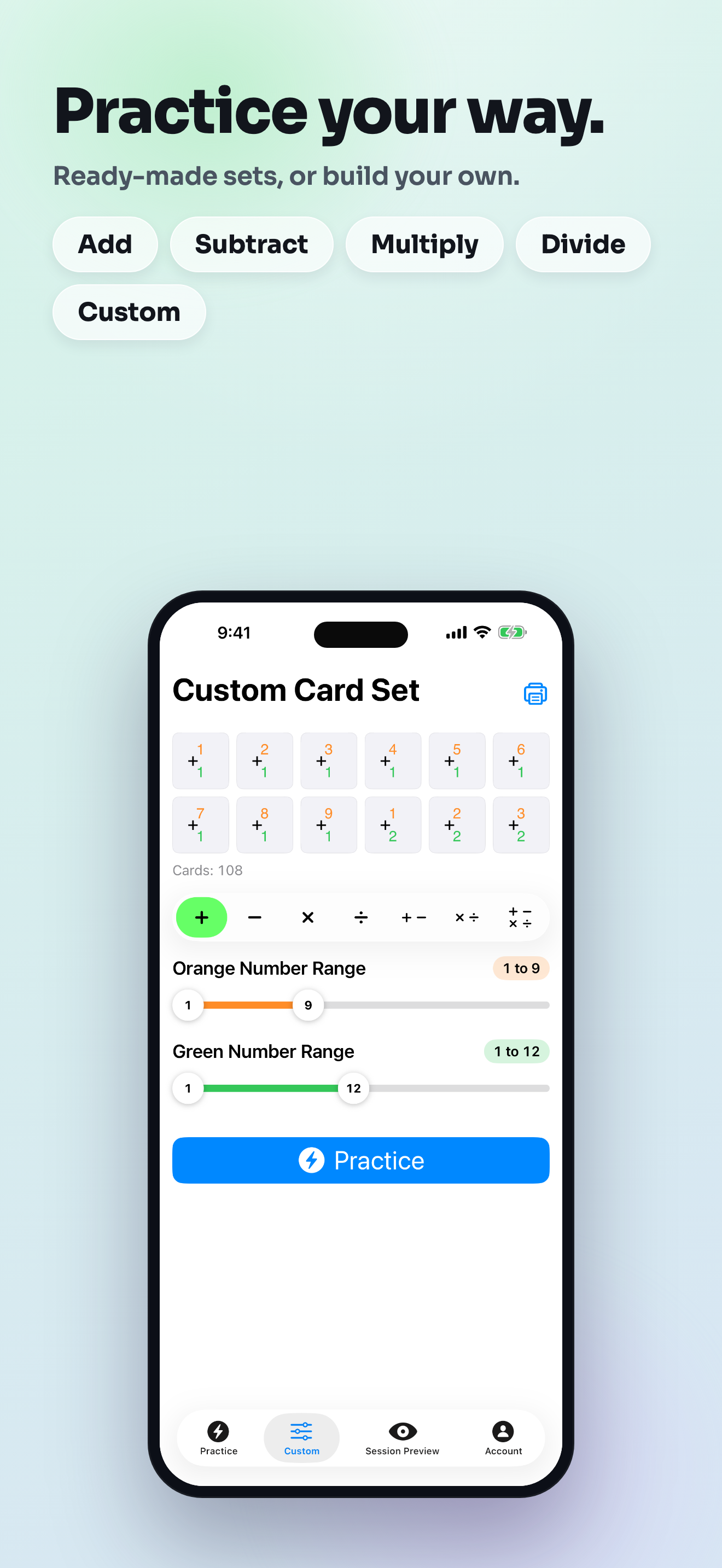 FlashToPass: Math Flash Cards screenshot 3