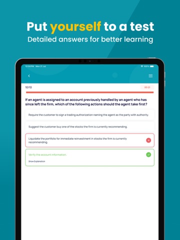 Series 7 Practice Test Pro iPad screenshot