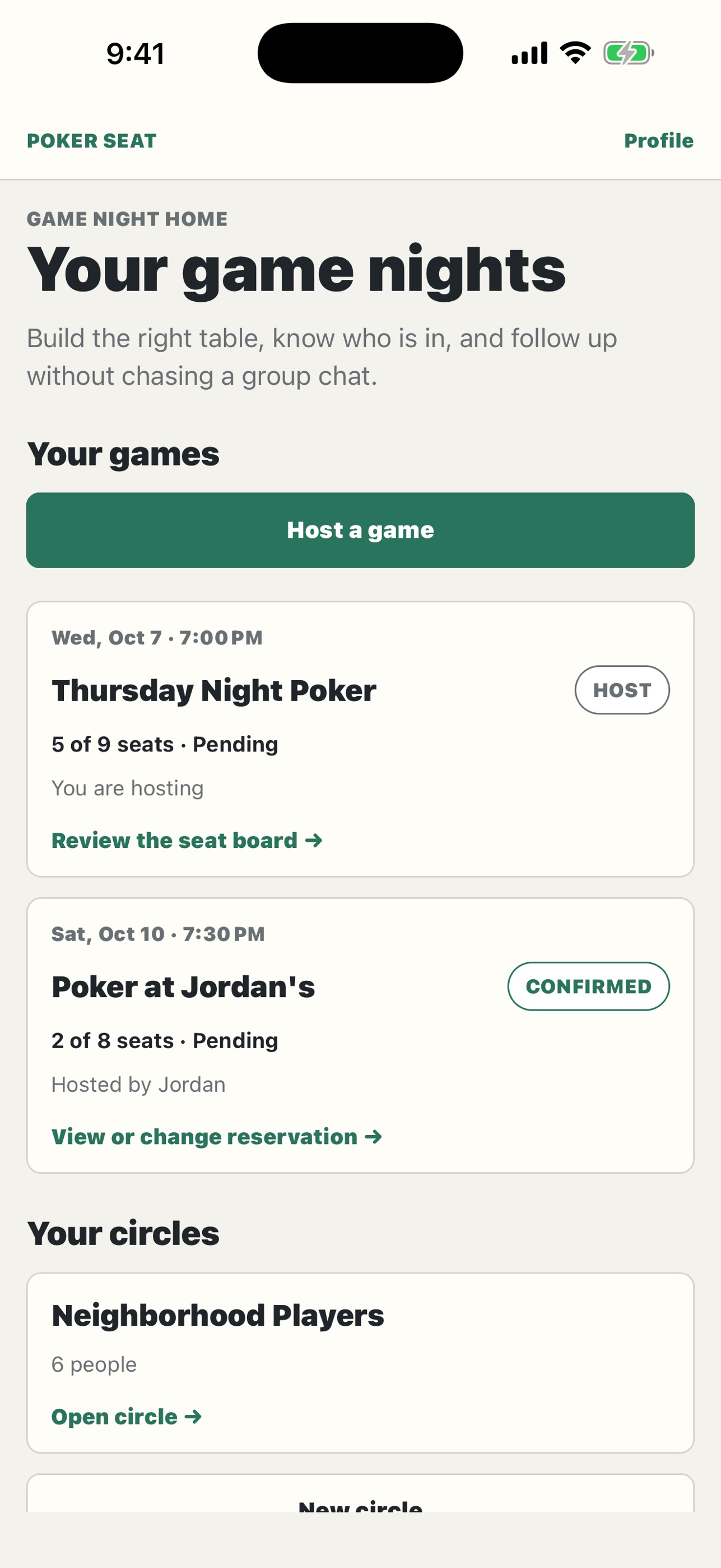 Screenshot 1 of Poker Seat
