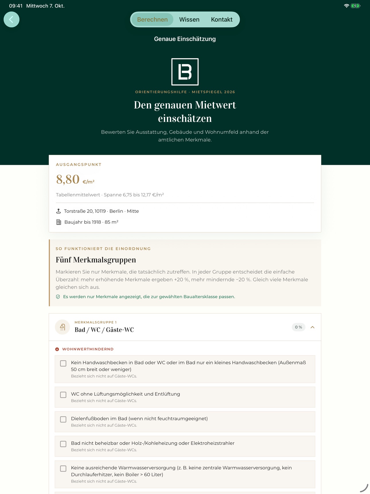 Screenshot 8 of BERLIVING Mietspiegel CHECKER