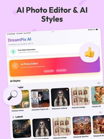 DreamPix - AI Video Generator iPad screenshot