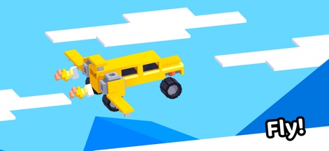 Drive Mad - Witness the incredible vehicle evolution into a flying jet, complete with visible jet boosters for aerial maneuvers.