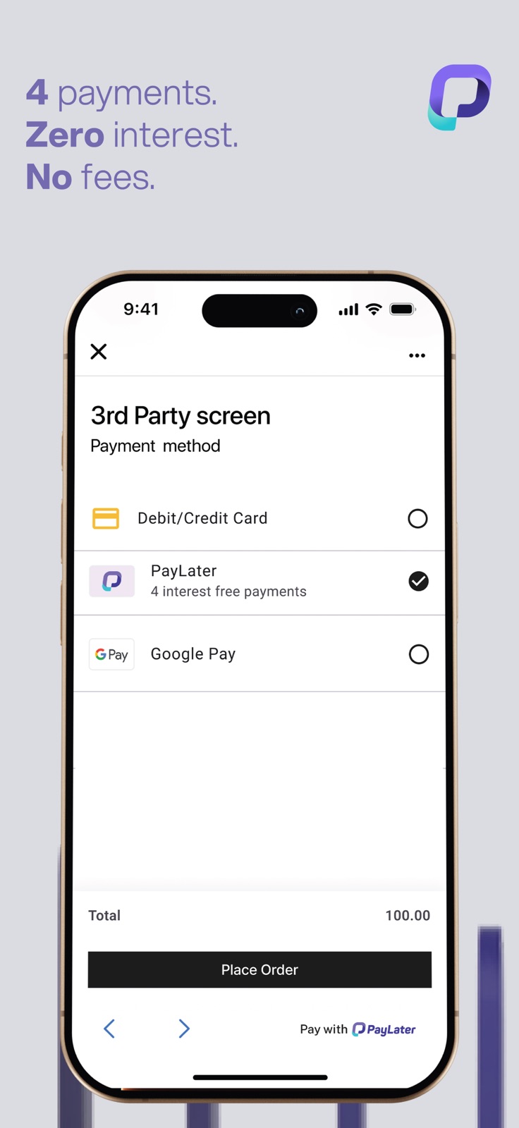 PayLater - Split in 4 payments iphone screenshot 4