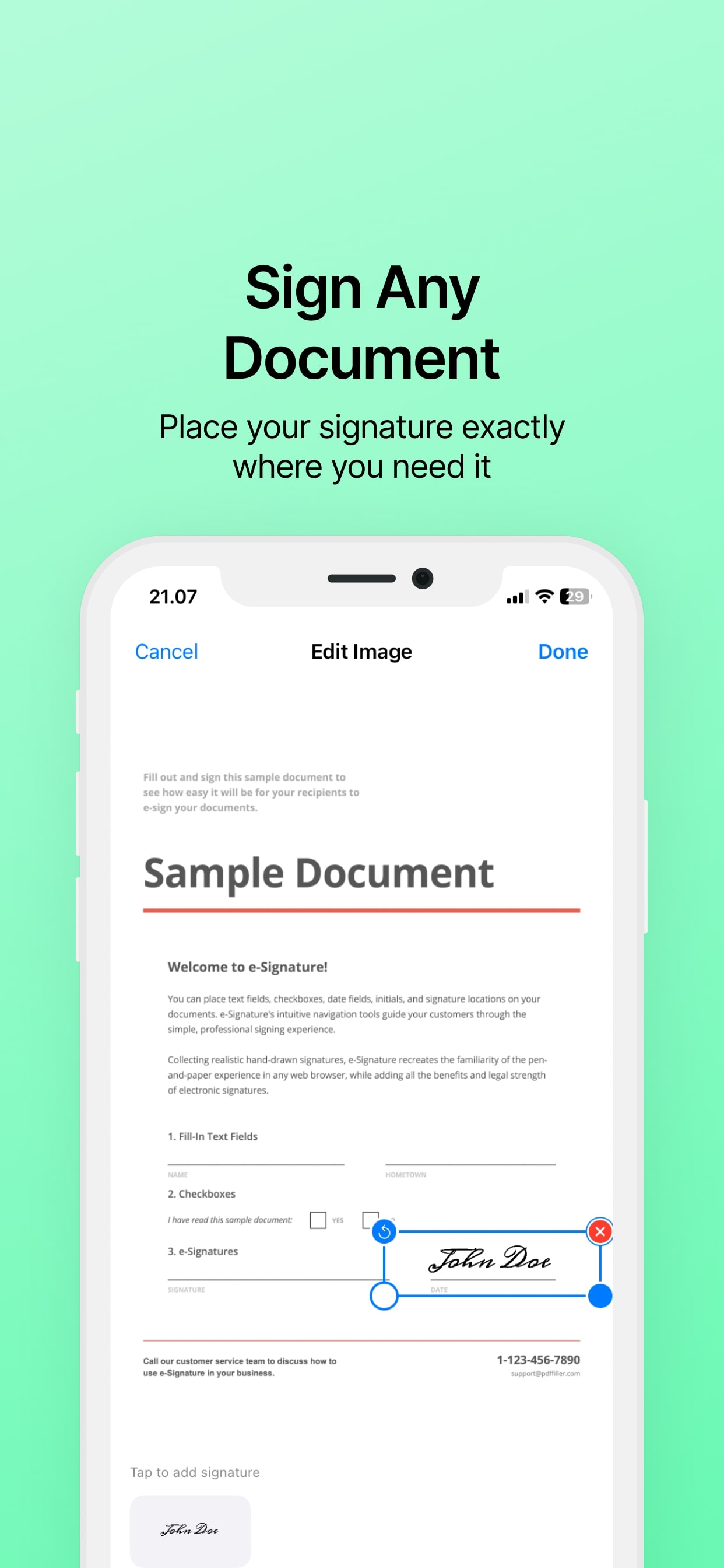 Signature Scanner ◦ eDocument