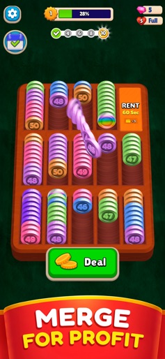 Pocket Sort: Coin Merge Puzzle screenshot