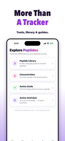 Peptide Injection Tracker screenshot