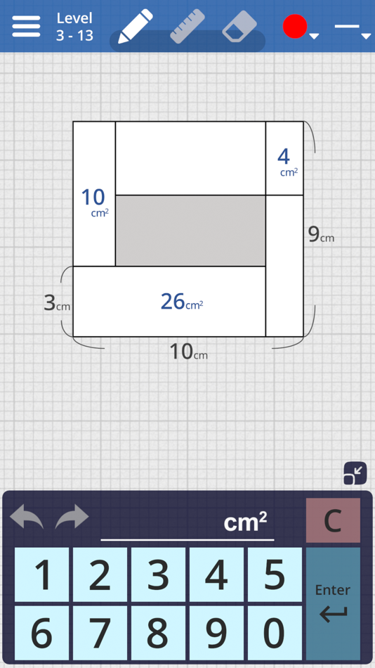#3. Area Quiz : Geometry Problems (iOS) Podle: Wasabi Applications